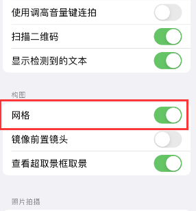 唐河苹果手机维修网点分享iPhone如何开启九宫格构图功能